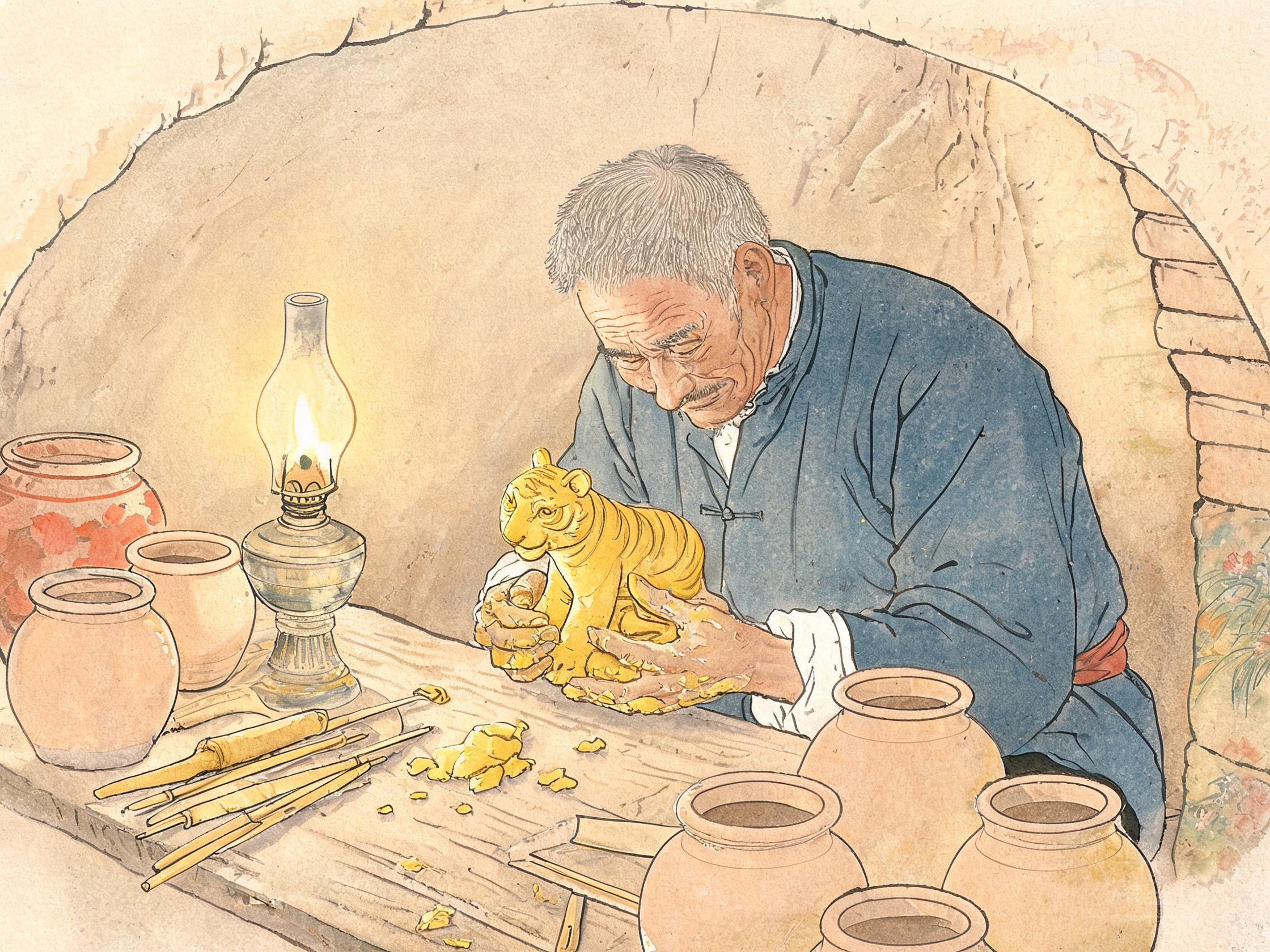 老匠人塑坯